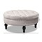 Baxton Studio Palfrey Gray Velvet Upholstered Button Tufted Cocktail Ottoman 151-9360 - alternate 4